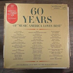 VTG 1959 RCA Victor 60 Years Of Music America Loves Best Vinyl Record 2LP USA‎